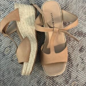 Lucky Brand Tan Wedge Sandals for Women